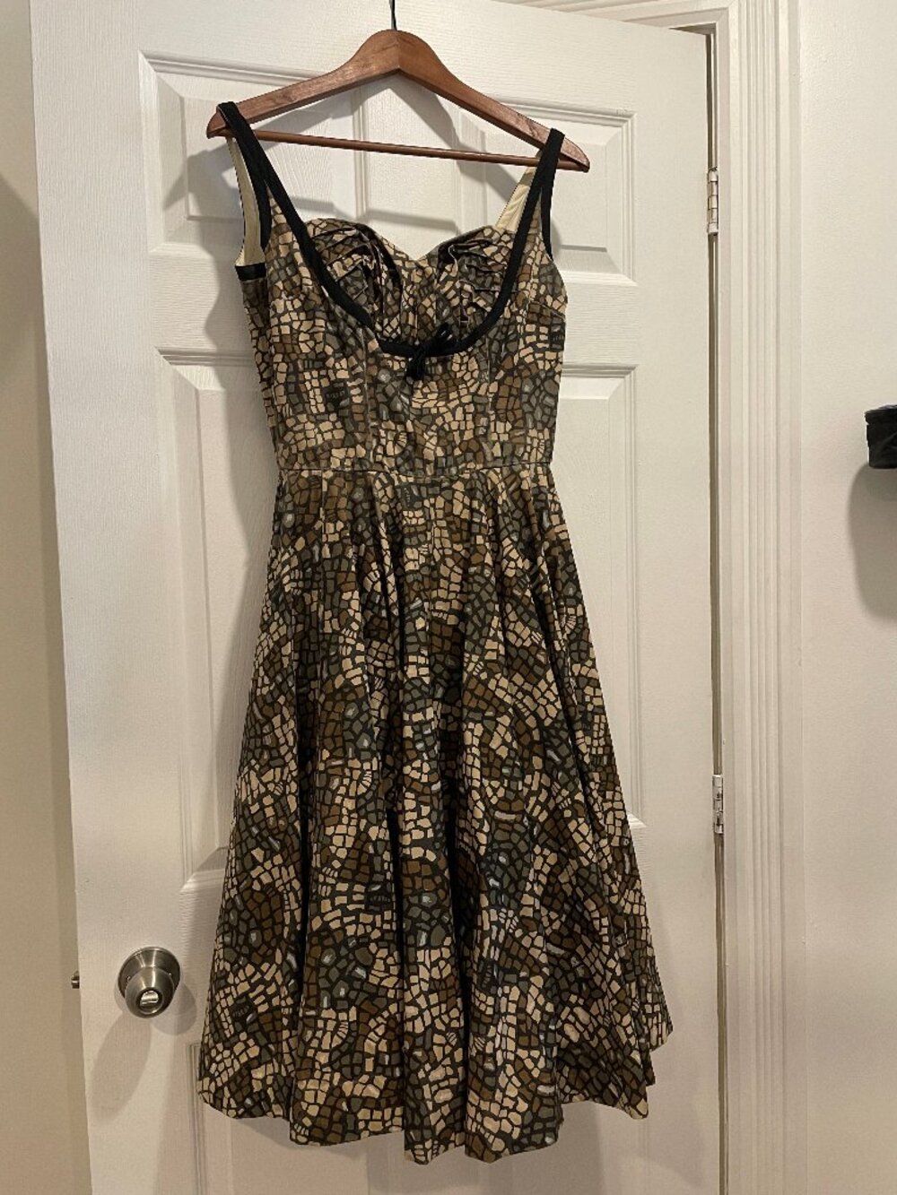 Vintage 50s rockabilly pinup dress with a full circle skirt and bolero size s/m